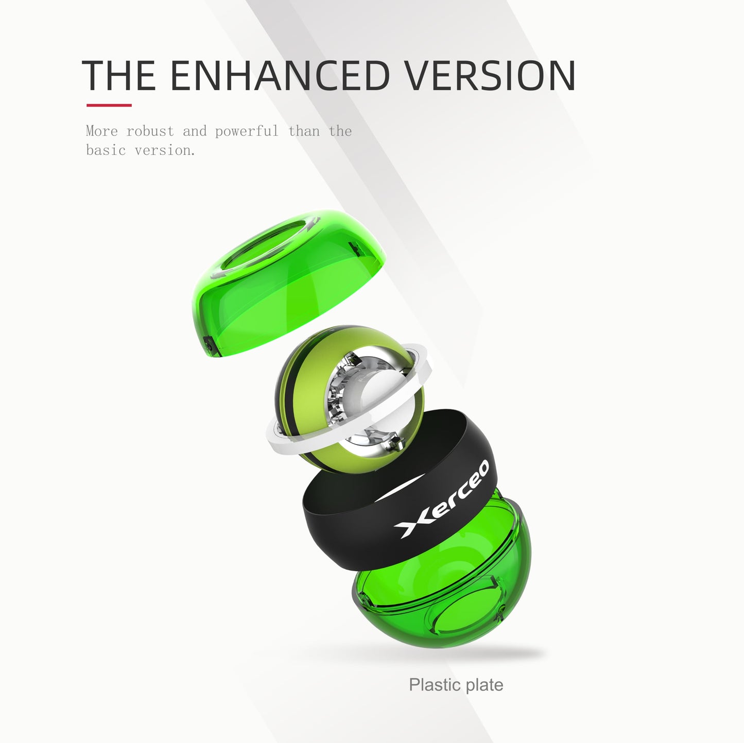 Xerceo Auto-Start Power Gyro Ball, with LED Light, for Wrist & Forearm Training (Lush Jungle)