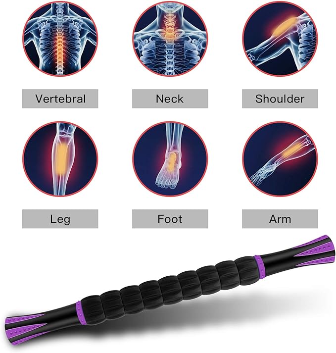 Muscle Roller, Massage Roller Stick for Athletes, Help Reducing Muscle Soreness Cramping Tightness Leg Arms Back Calves Muscle Massager