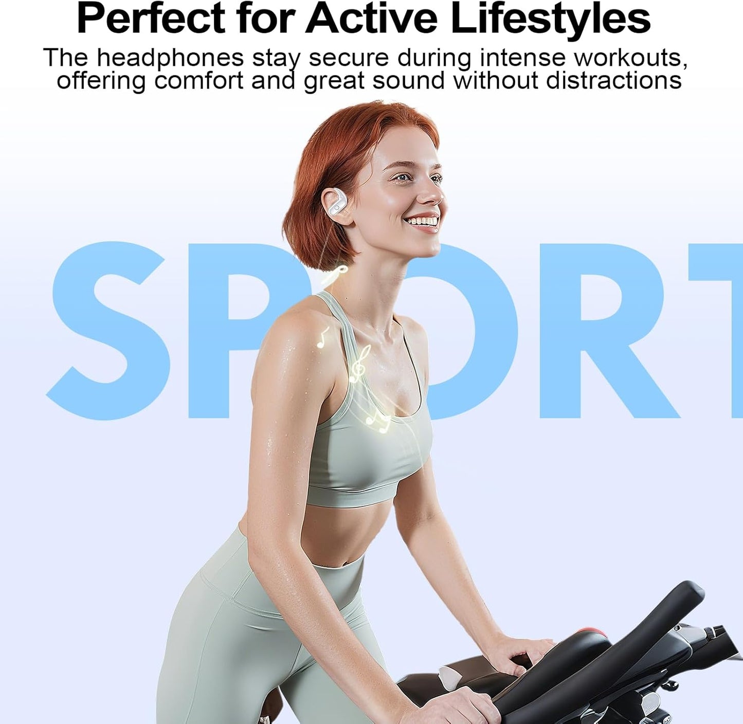 Sound,60Hrs xiwxi Wireless Earbuds Bluetooth Headphones,Over Ear Buds for Sport with Deep Bass Playtime Earphones