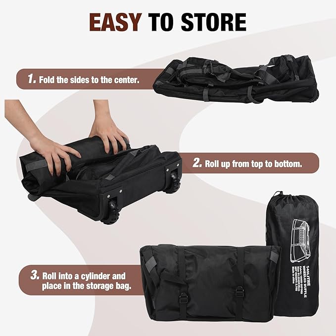 REDCAMP 85L/120L/140L Foldable Duffle Bag with Wheels, Large Travel Duffel Bag