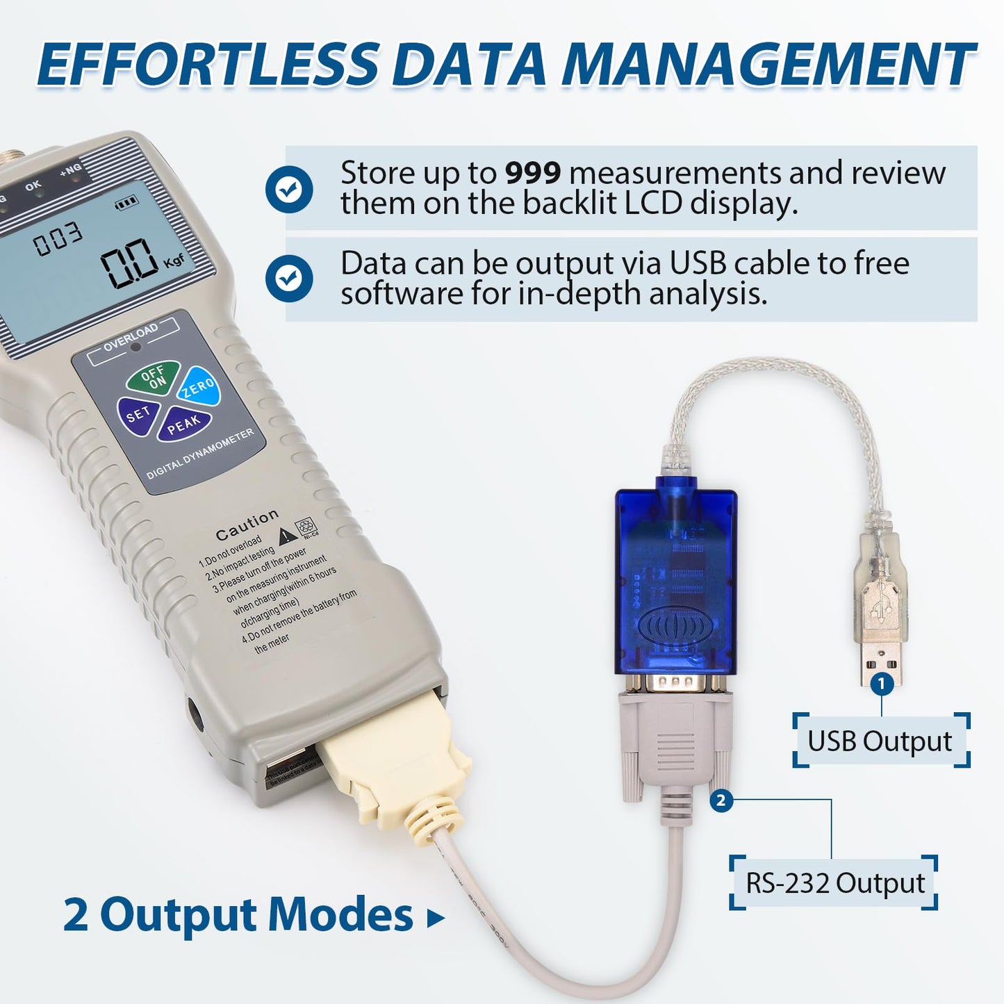 BAOSHISHAN DS2-5000N Digital Force Gauge with External Sensor