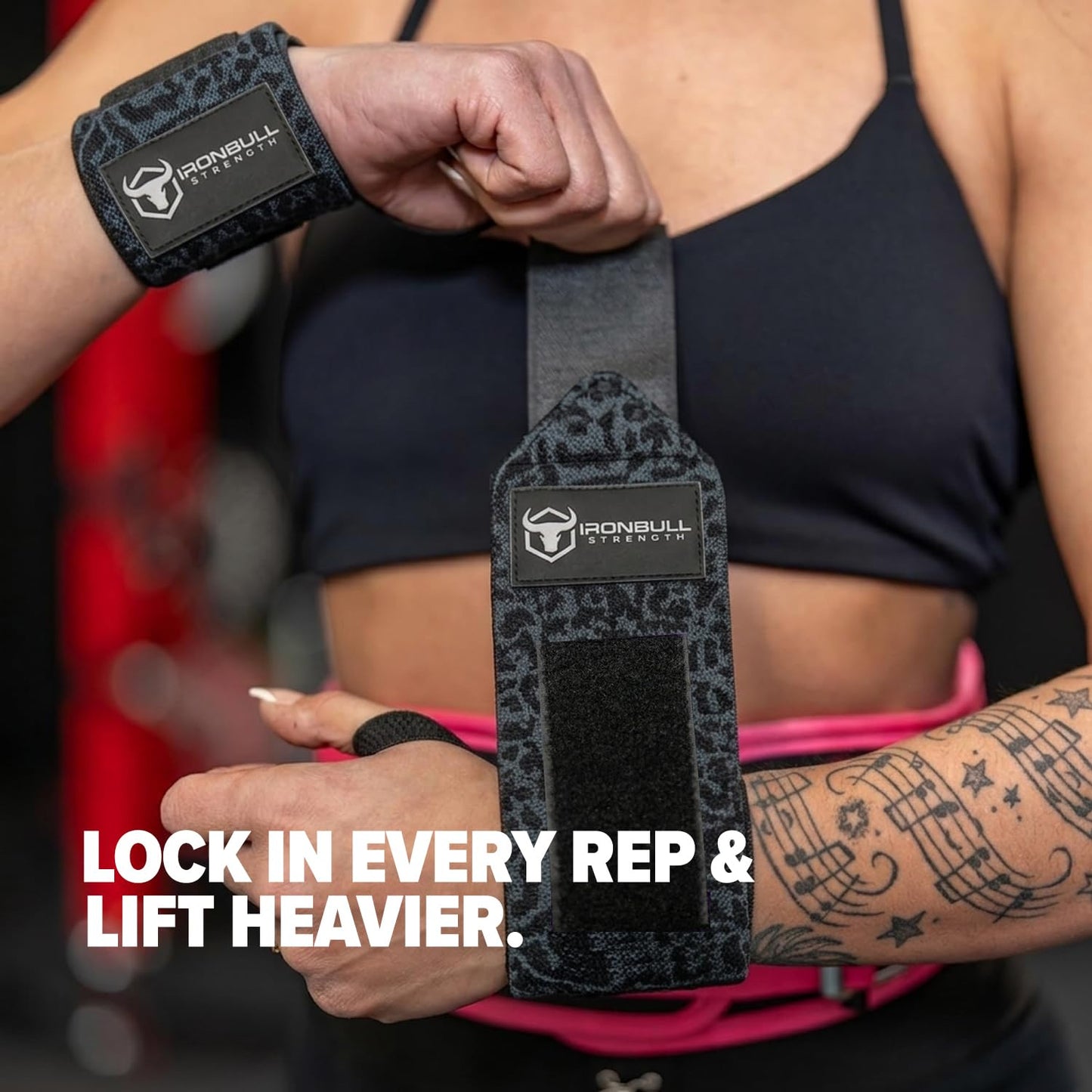 Wrist Wraps for Weightlifting & Powerlifting (18") - Premium Quality Wrist Straps for Weight lifting with Thumb Loop - Best Gym Wrist Wraps for Bench Press, Dip, Triceps & Curls for Men and Women