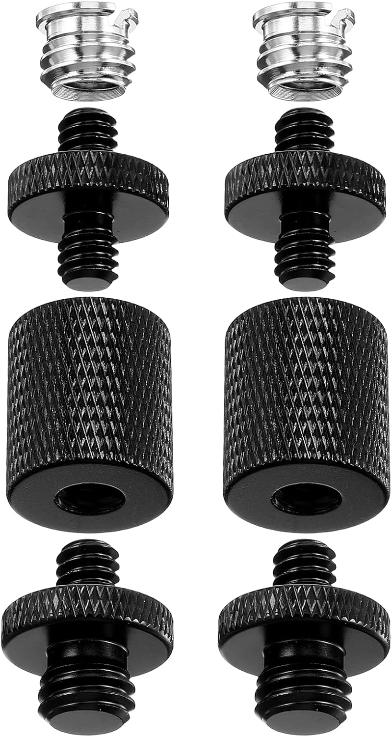 Bruislard 8 1/4" 3/8" Set Pieces & Camera Screw Adapter Camera Tripod Adapter Cameras Mount Screw for DSLR Flash