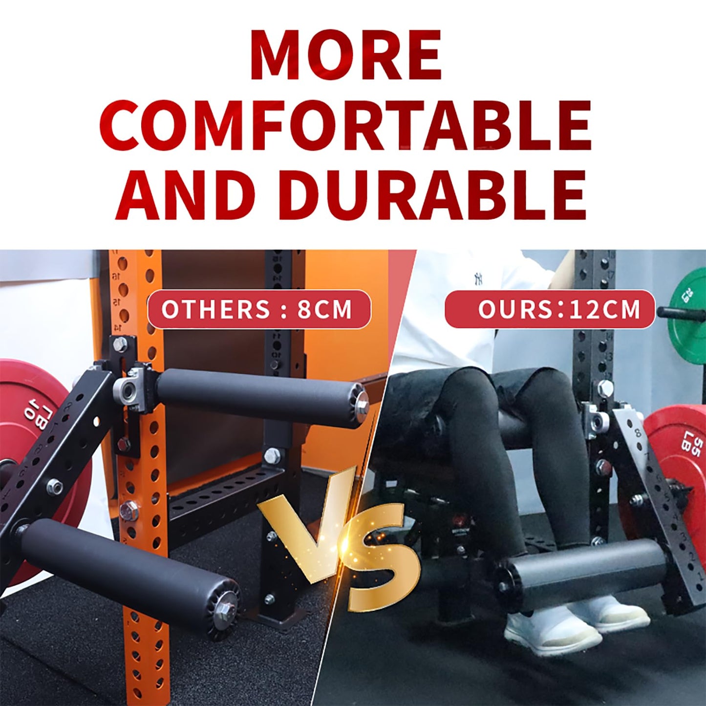 CONBUT Leg Extension Rack Attachment for Makes the Legs More Fixed, Leg Extension Attachment for Adjustable Leg Extension and Curl Machine Squat Rack Attachment