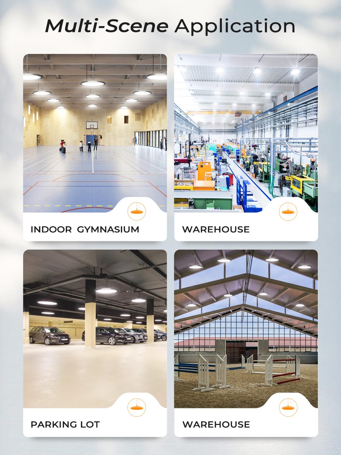 ONLYLUX 200W UFO LED High Bay Lights, 30000LM LED Shop Lights & Garage Lights, IP65 Waterproof 5000K Daylight, Industrial for Warehouse Factory Gym Barn (10 Pack)