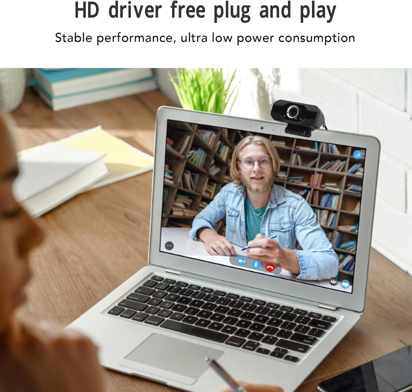 DAUZ 1080P HD Webcam, Auto Focus Web Camera for Gaming