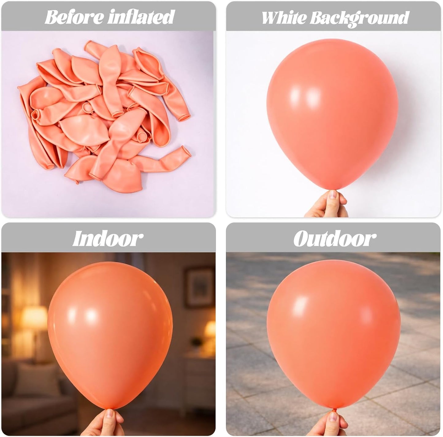 Voircoloria Peach Balloons - 66 Pack 12-Inch Pastel Orange Latex Balloons for Celebrations & Events