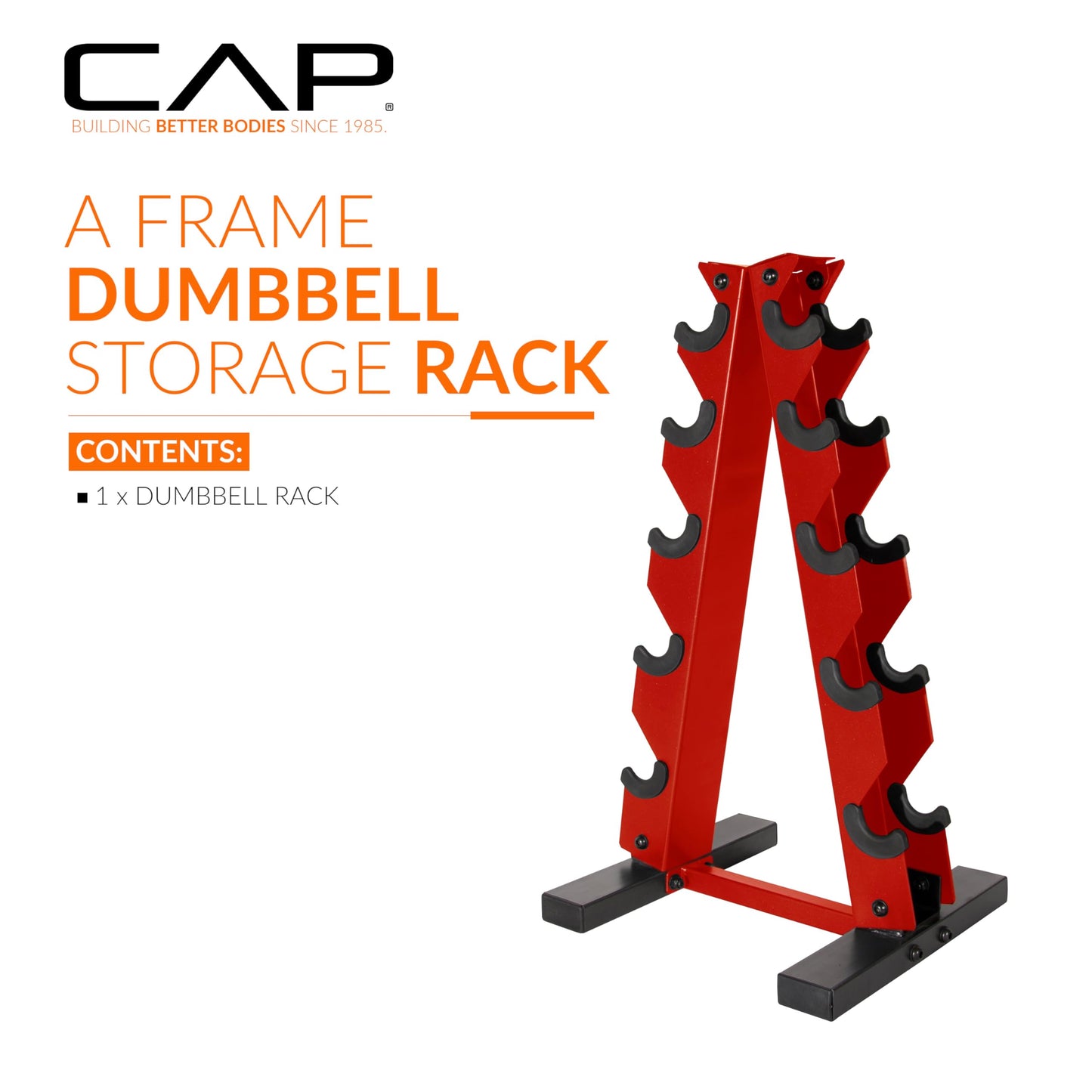 CAP A-Frame Dumbbell Hand Weight Vertical Storage Rack - Red
