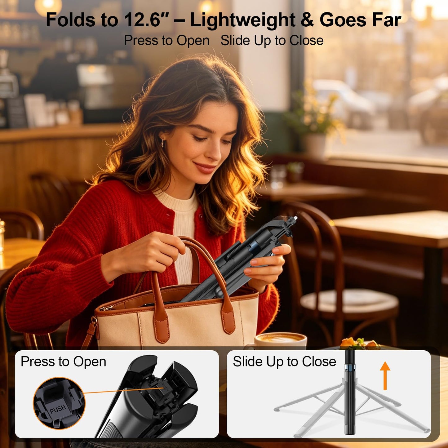 Content Creator Essentials Vlogging Kit for iPhone, 71" Tripod for iPhone Video Recording with Light, Wireless Microphones, Remote, Selfie Stick Phone Stand for TikTok, YouTube
