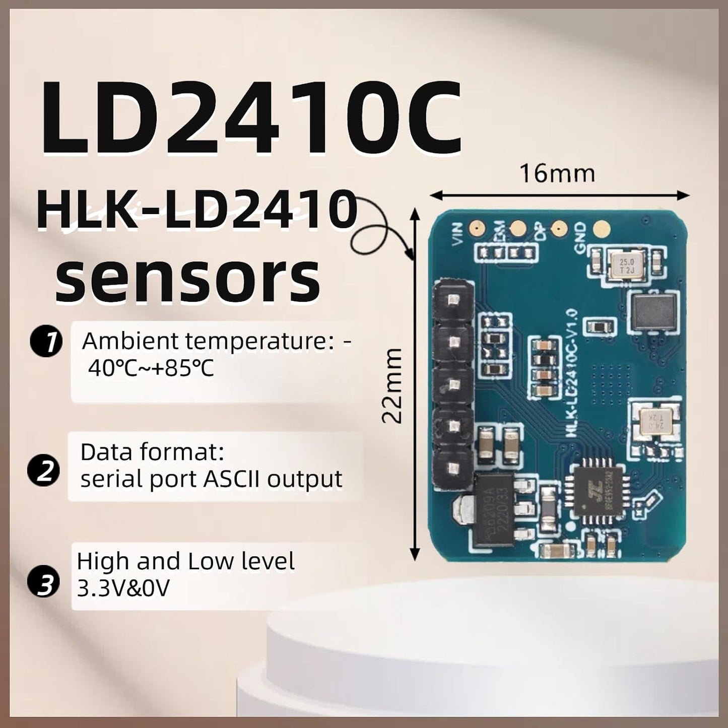 EC Buying LD2410C HLK-LD2410 LD2410 24GHz Sensor Module Human Presence Radar Sensor Module Millimeter Wave Radar Sensor
