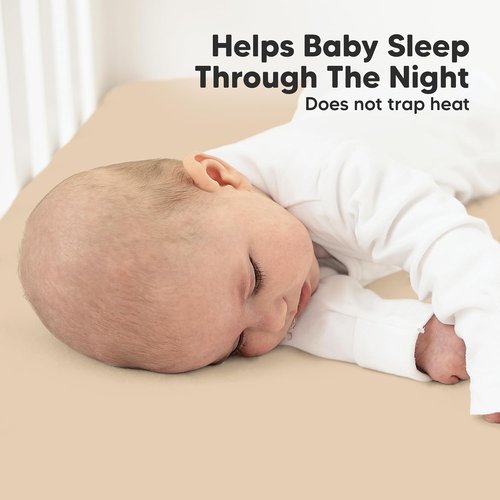 KeaBabies Organic Crib Sheets - 2-Pack Fitted Jersey Cotton for Boys & Girls | Soft, Breathable, 52x28 (Rust)