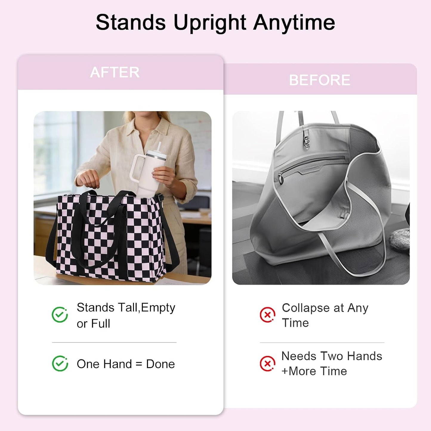 15.6 inch Laptop Tote Bag for Women Work Canvas Shoulder Bags Computer Messenger Purse Teacher Handbag Office Briefcase