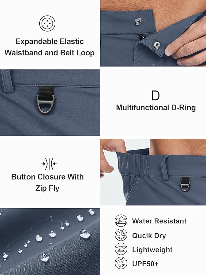 NORTHYARD Men's Cargo Hiking Shorts 9" Lightweight Outdoor Tactical Work Camping Sport Golf Casual Travel Fishing Multipocket