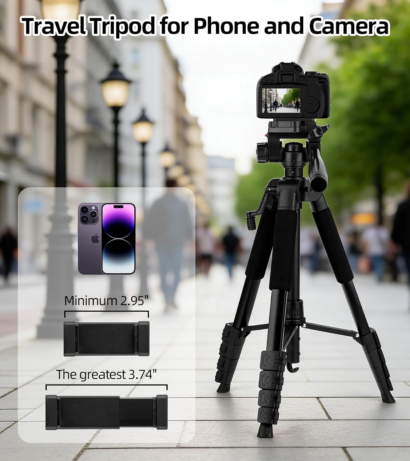 Artisorama 64 Tripod for Cell Phone & Camera,Multi-Angle Portable Tripods Stand, Sturdy & Stable Height Adjustable