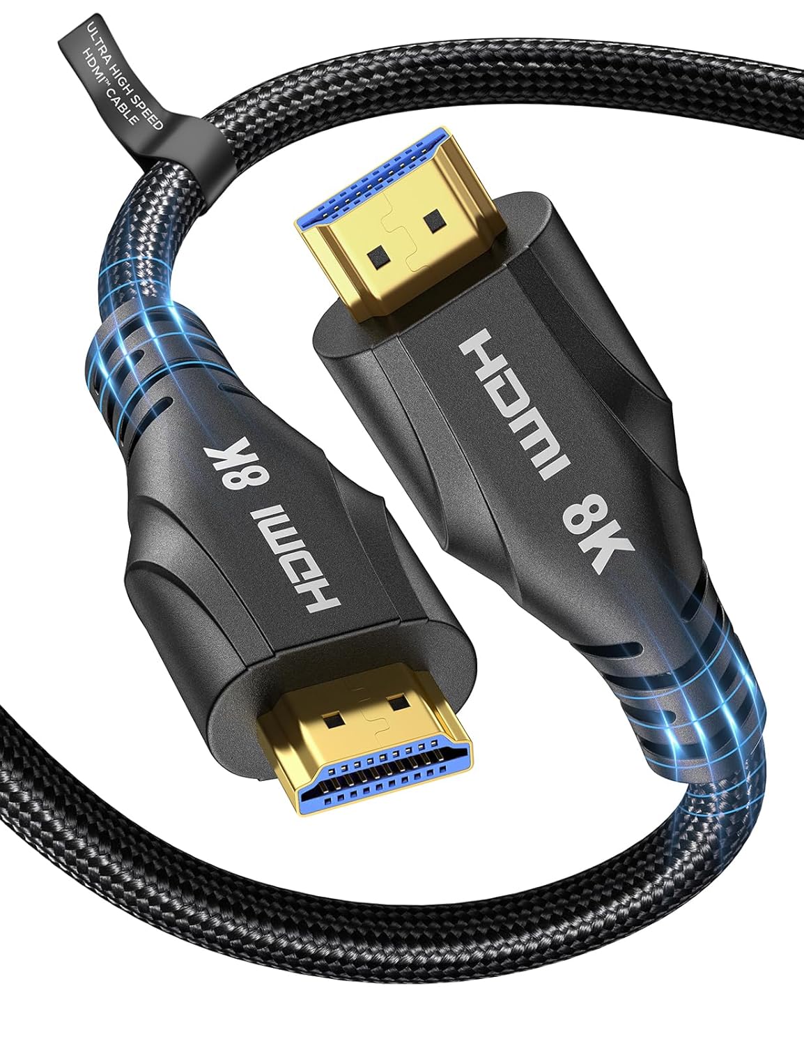 25FT 4K 120hz,8K 60hz,48Gbps 2.3,eARC Cratree HDMI Cable Long - High-Speed HDMI Braided Cord,HDCP - Compatible