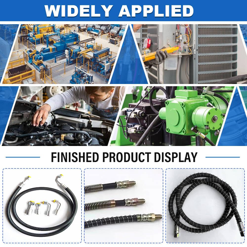 Hose Crimper with 8 Sets of Dies High Pressure Hydraulic Hose Crimping Handheld Hydraulic Hose Crimping Tool