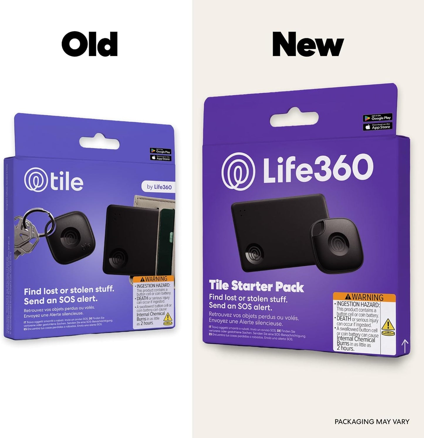Life360 Pack 2-Pack Tile Starter - Bluetooth Trackers and Item Finders for Keys, Wallets & More. Both iOS and Android