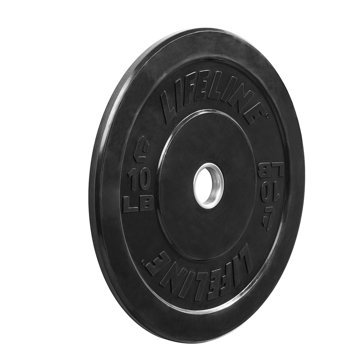 Lifeline Fitness Olympic Rubber Bumper Weight Plates - Single 2" Barbell Plates for Home Gym Equipment, Fitness Equipment for use with Weight Bench