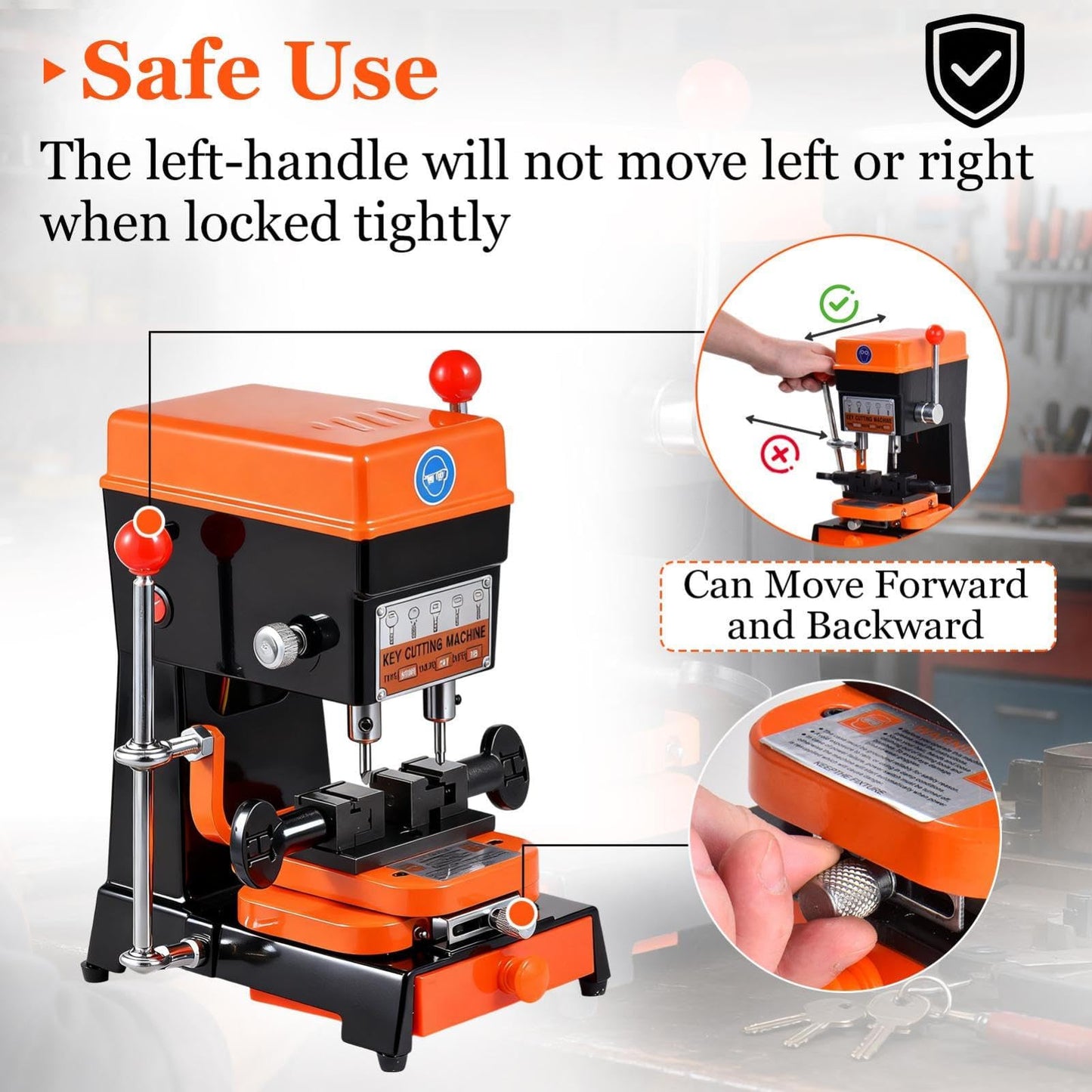 180W Horizontal Automatic Keys Duplicator, 110V Hardware Cutter Machine for Cut Metal Parts, Commercial Cutting Machine, for Hardware Stores, Hotels