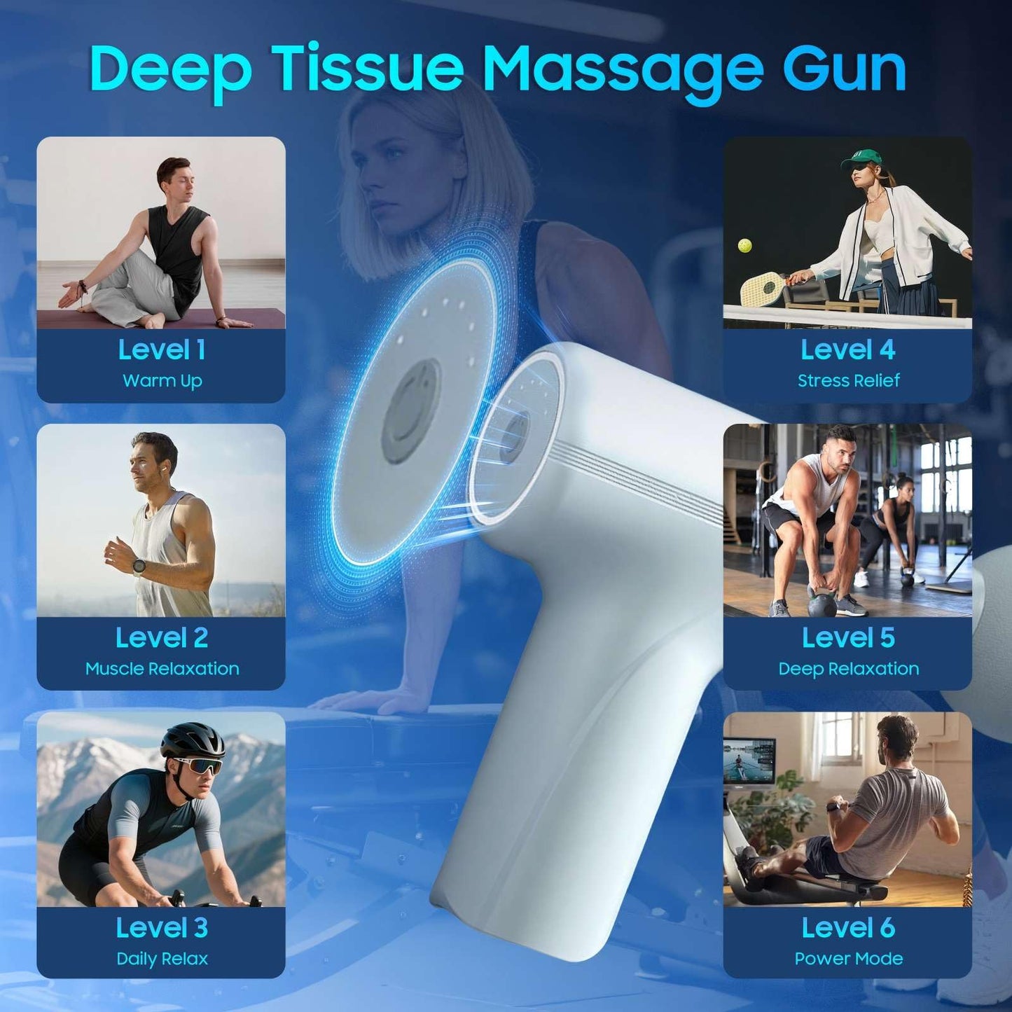 JOYSUWERUN Massage Gun with Heat – Powerful Deep Tissue Massager, Handheld Mini Massage Gun for Full-Body Muscle Relief, Portable Muscle Massager for Home,Travel,