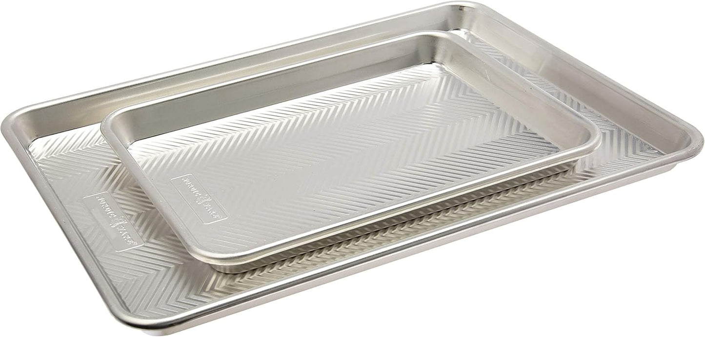 Nordic Ware Half & Quarter Sheet Baking Pan - Durable Natural Finish for Even Baking