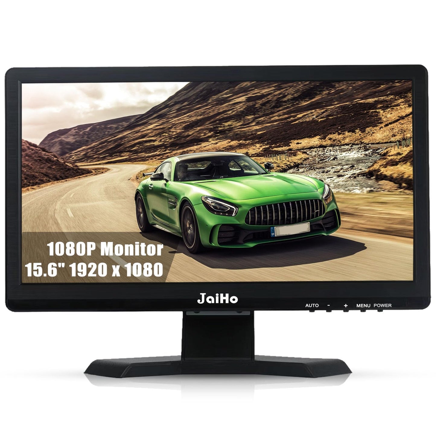 JaiHo 15.6-Inch Professional Security Monitor, 1920x1080P CCTV Screen with Metal Housing, BNC HDMI VGA AV USB, Industrial Display for DVR NVR System, 24/7 Reliable Security Surveillance