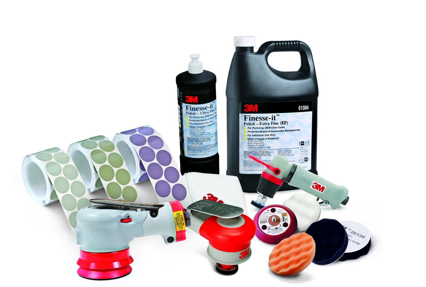 3M Mini Random Orbital Nib Sander - Pneumatic Palm Sander - For Automotive Paint Repair - Air Powered Tool - 1.25", 3/16 " Orbit - 20244