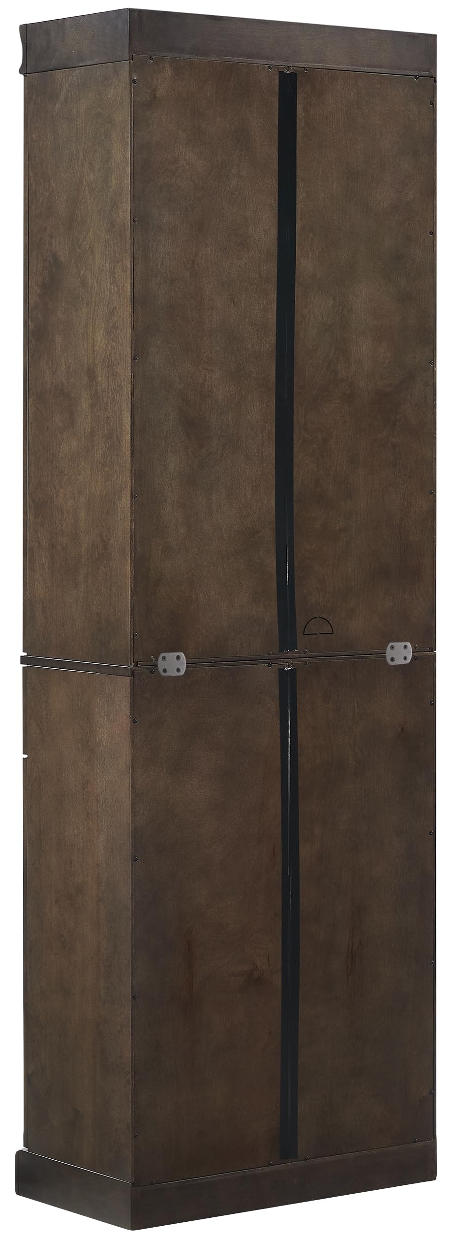 Crosley Furniture Stanton Glass Door Pantry Storage Cabinet with Shelves, Kitchen, Dining, or Laundry Room, Coffee