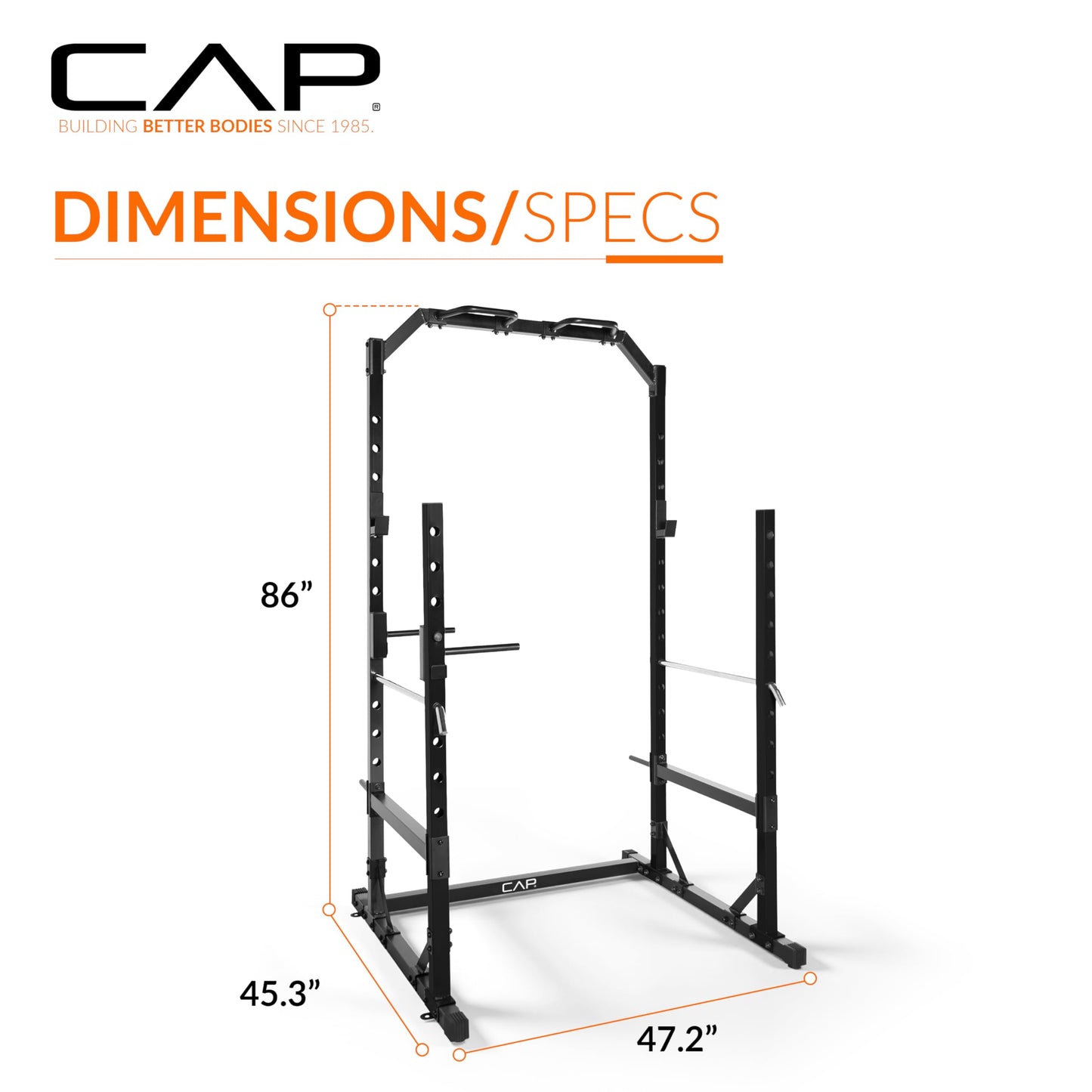 CAP Barbell Multi Use Power Rack, White