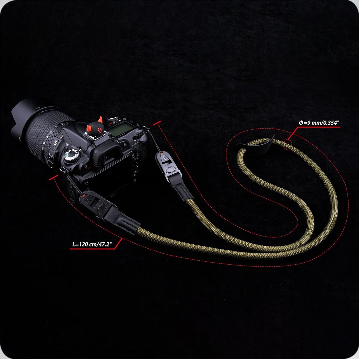VKO Quick Release Vintage Camera Strap - Cute QD Nylon Neck & Shoulder Strap for DSLR