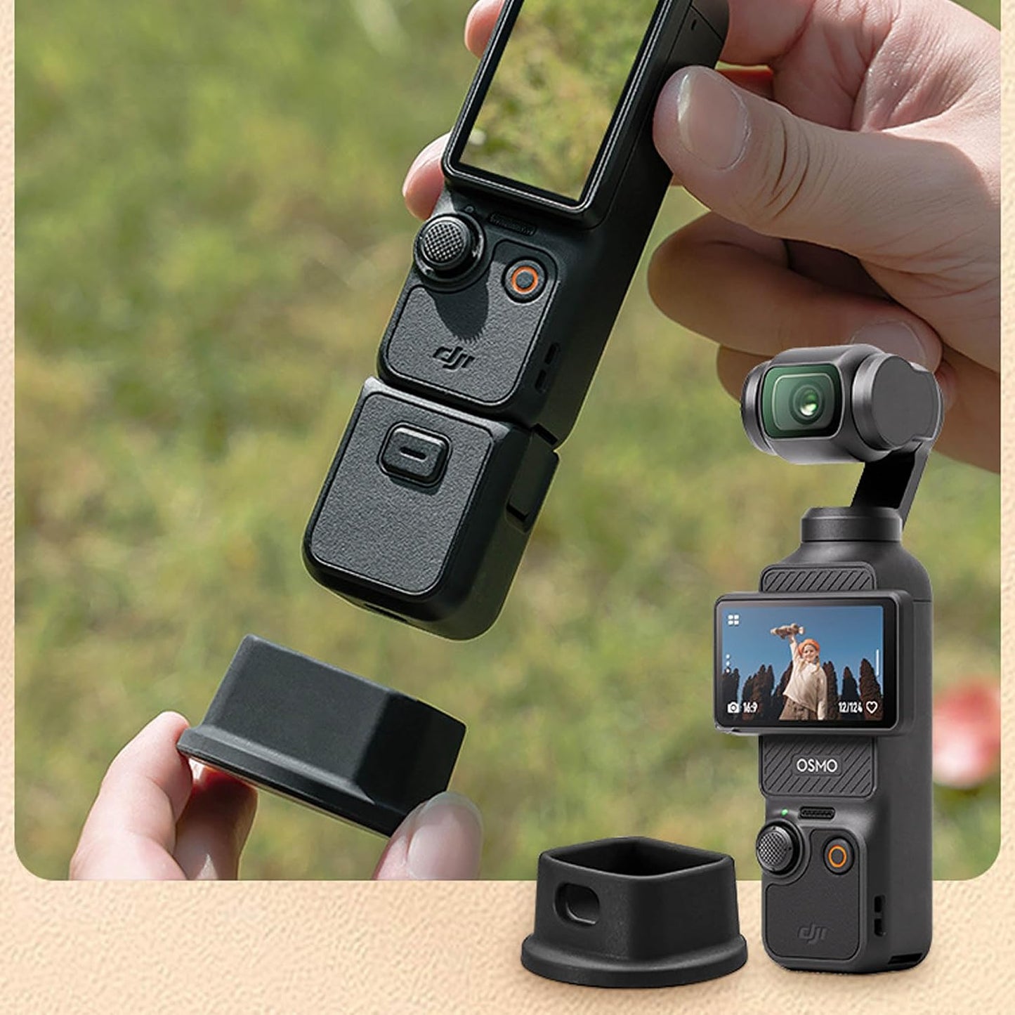 Little Syohe 3, 3 Silicone Non-Slip Desktop Mount Stand for DJI Osmo Pocket Lightweight and Compact OSMO Pocket