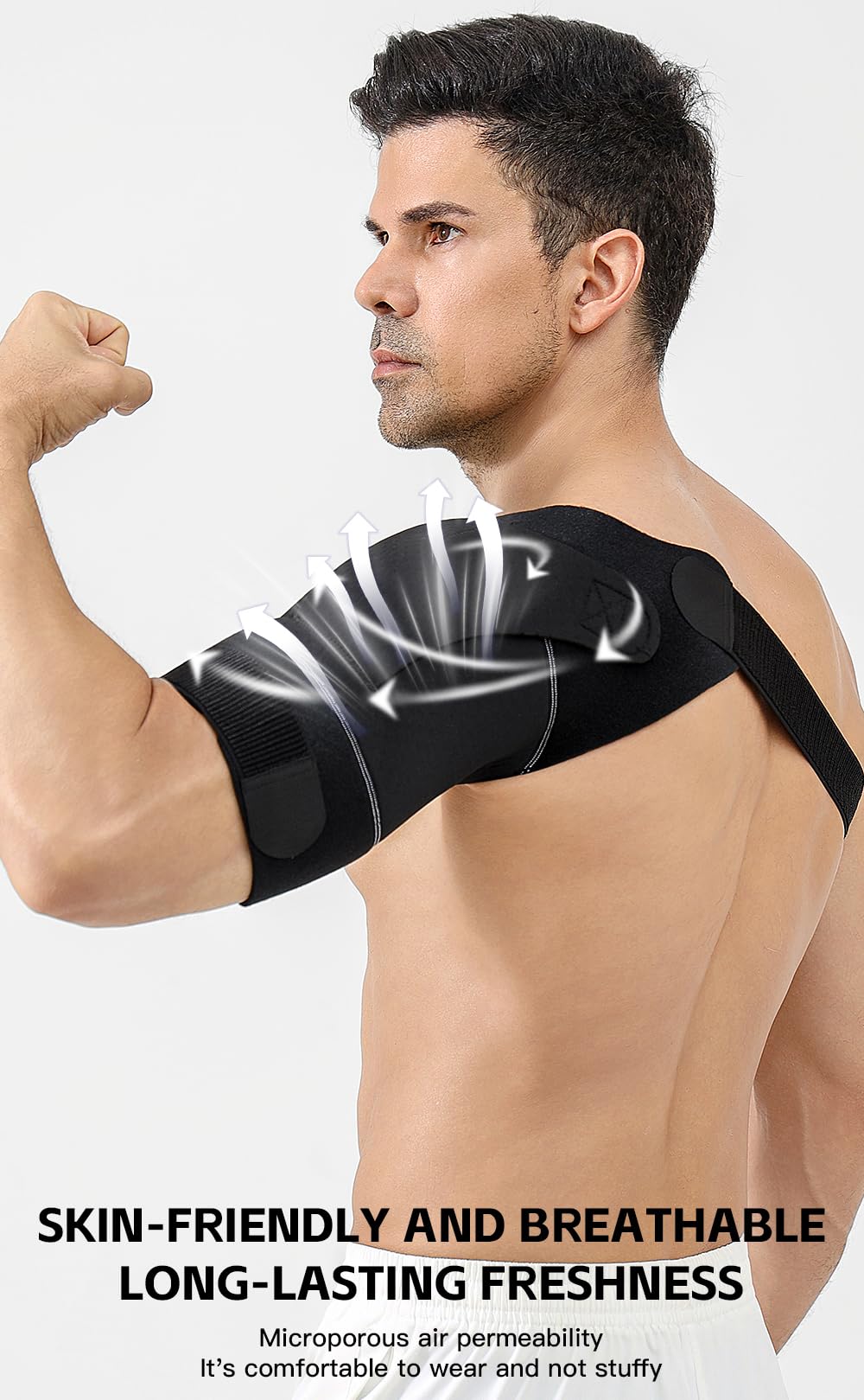 SUJAYU Shoulder Brace for Men Women, Adjustable Arm Sling Shoulder Immobilizer Arm Cuff Pads, Shoulder Support Brace Pain Relief Compression Sleeve for Arm