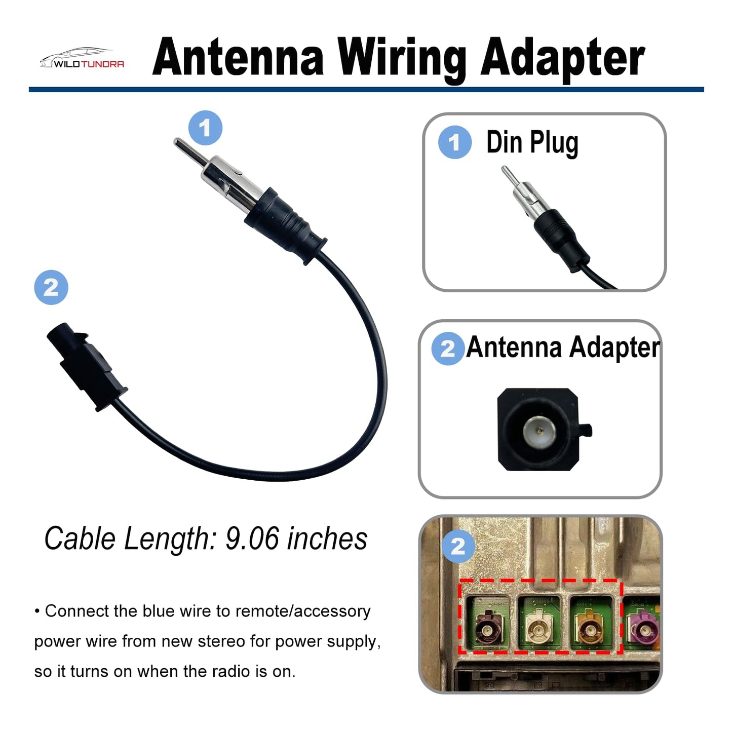 16Pin 2011-2020 16Pin F150 250 350 450 550 ISO Aftermarket Radio Harness Adapter for Ford with Radio Antenna Adapter