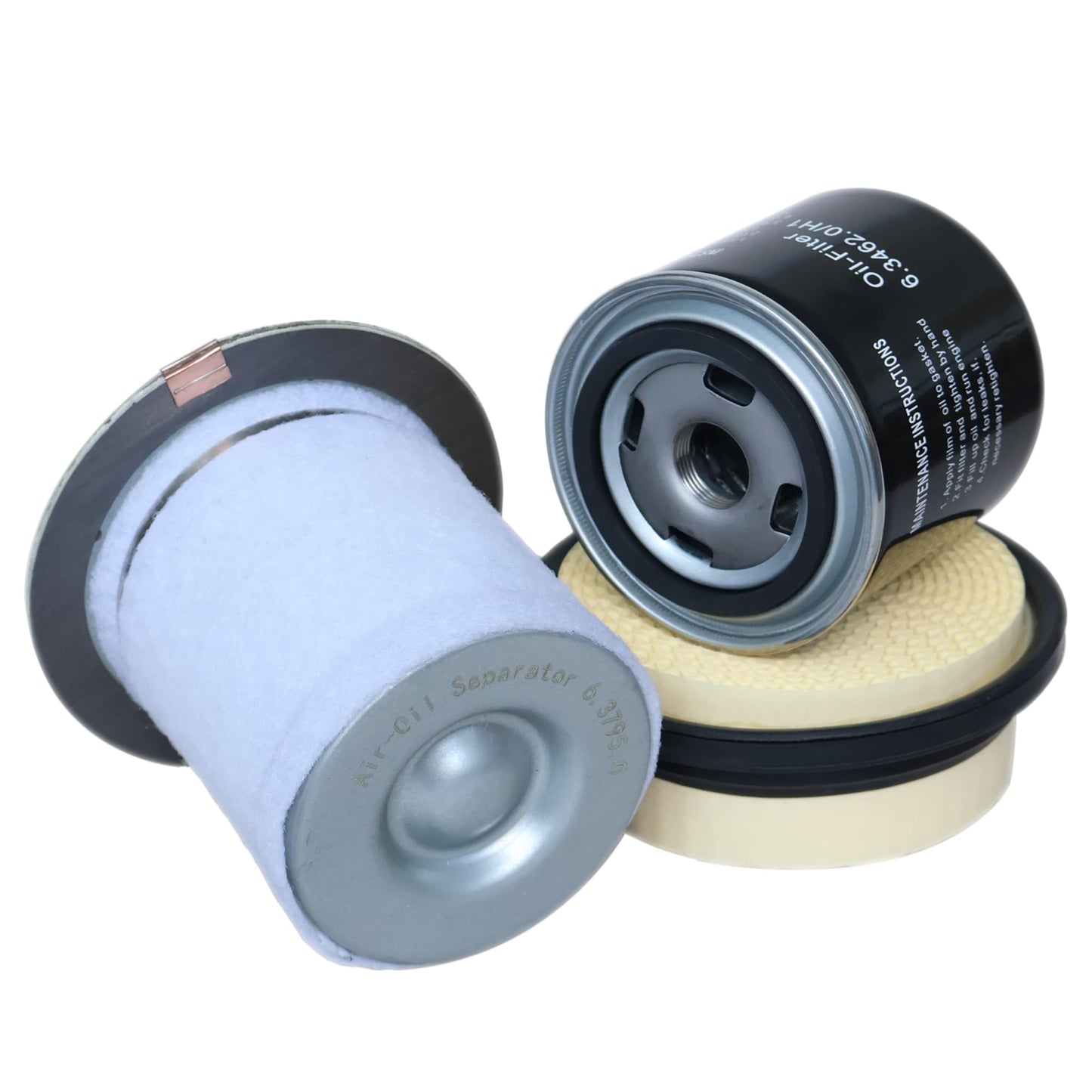 6.3795.0 Air-Oil Separator + 6.3462.0 Oil Filter + 6.4212.0 Air Filter,Filter Kit Compatible with M/SM Series Air Compressor Replacement Part