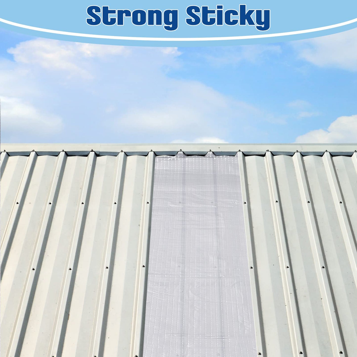 Gueevin 1 Roll 35.5 in x 32.8 ft Peel and Self Stick Roofing Membrane for Metal Roof Panel and Shingle, Reflective Aluminum Butyl Rubber Waterproof Flashing Roof Seal for Leak, Seam, Porch and Dormer