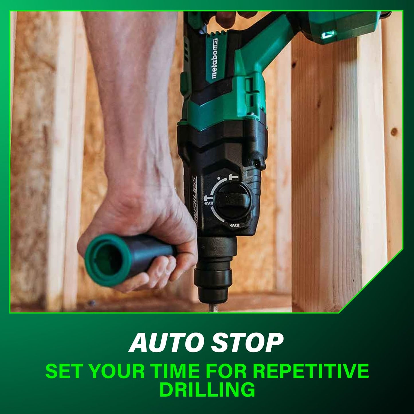Metabo HPT 36V MultiVolt™ Brushless SDS Plus 1-1/8" D-Handle Rotary Hammer, Cordless Rotary Hammer Tool Body Only, High Impact Energy 2.3 ft-lbs, Ergonomic Design, Tool Body Only, DH3628DDQ4