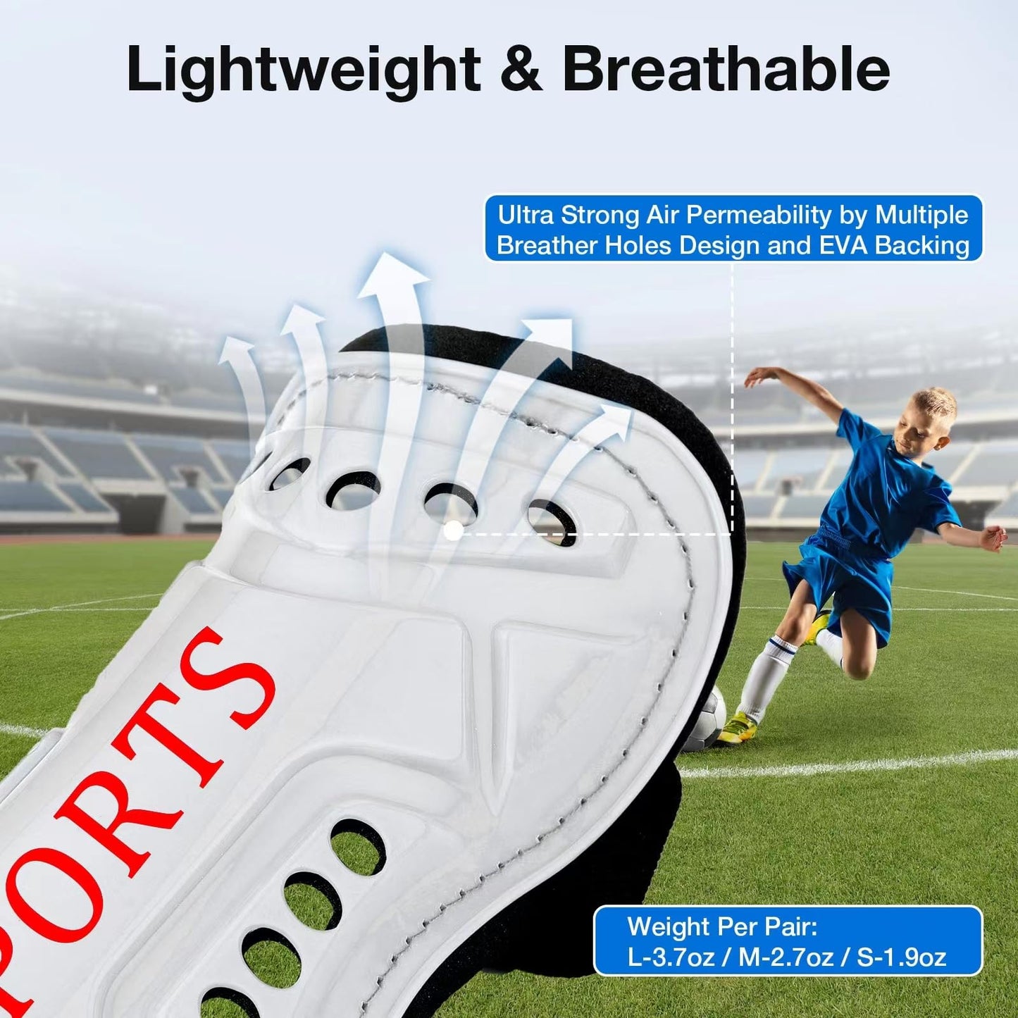 2 Pairs Soccer Shin Guards for Toddler Kids Youth, Soccer Shin Pads with Adjustable Double Strap for 3-14 Years Old Boys Girls Child Teens