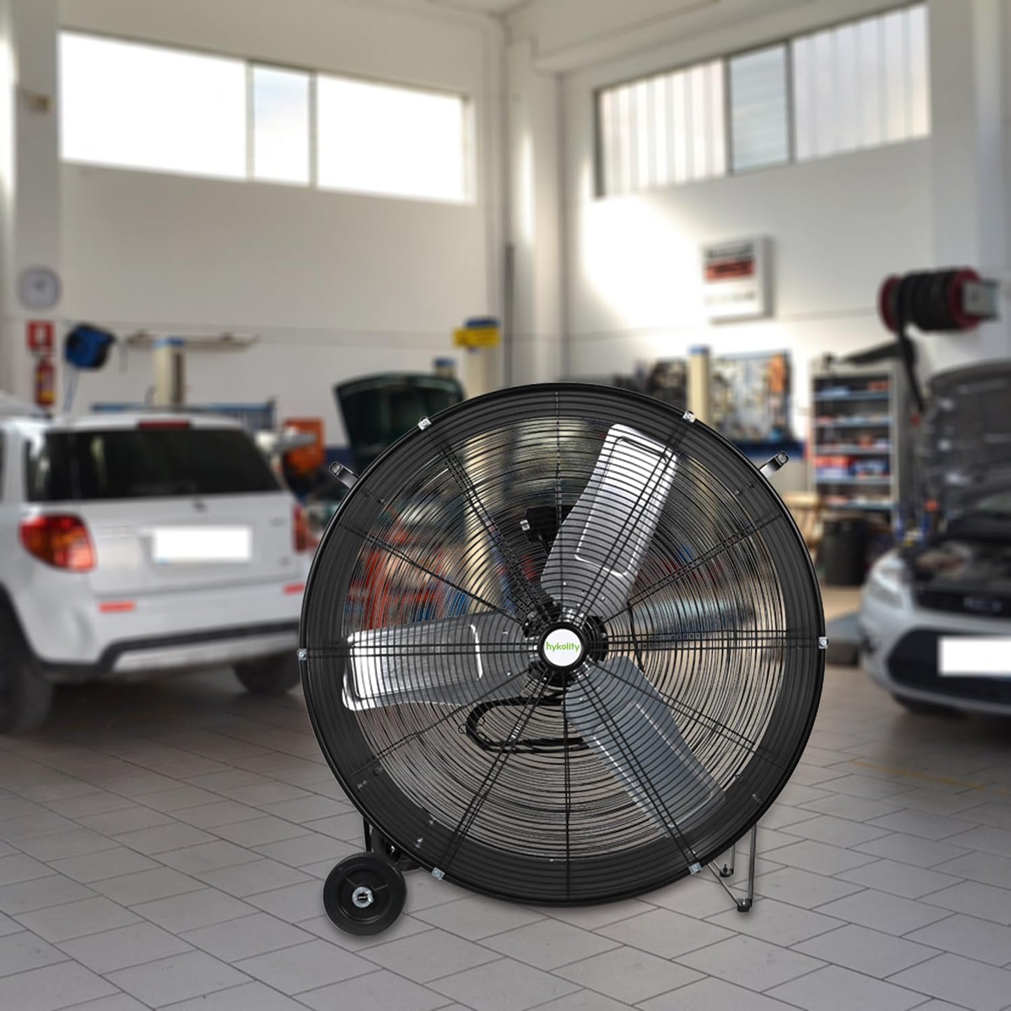 hykolity 30 inch High Velocity Drum Fan, 2-Speed Heavy Duty Industrial Shop Fan Up to 13000 CFM, Commercial Floor Fan for Warehouse, Workshop, Garage and Basement, Black