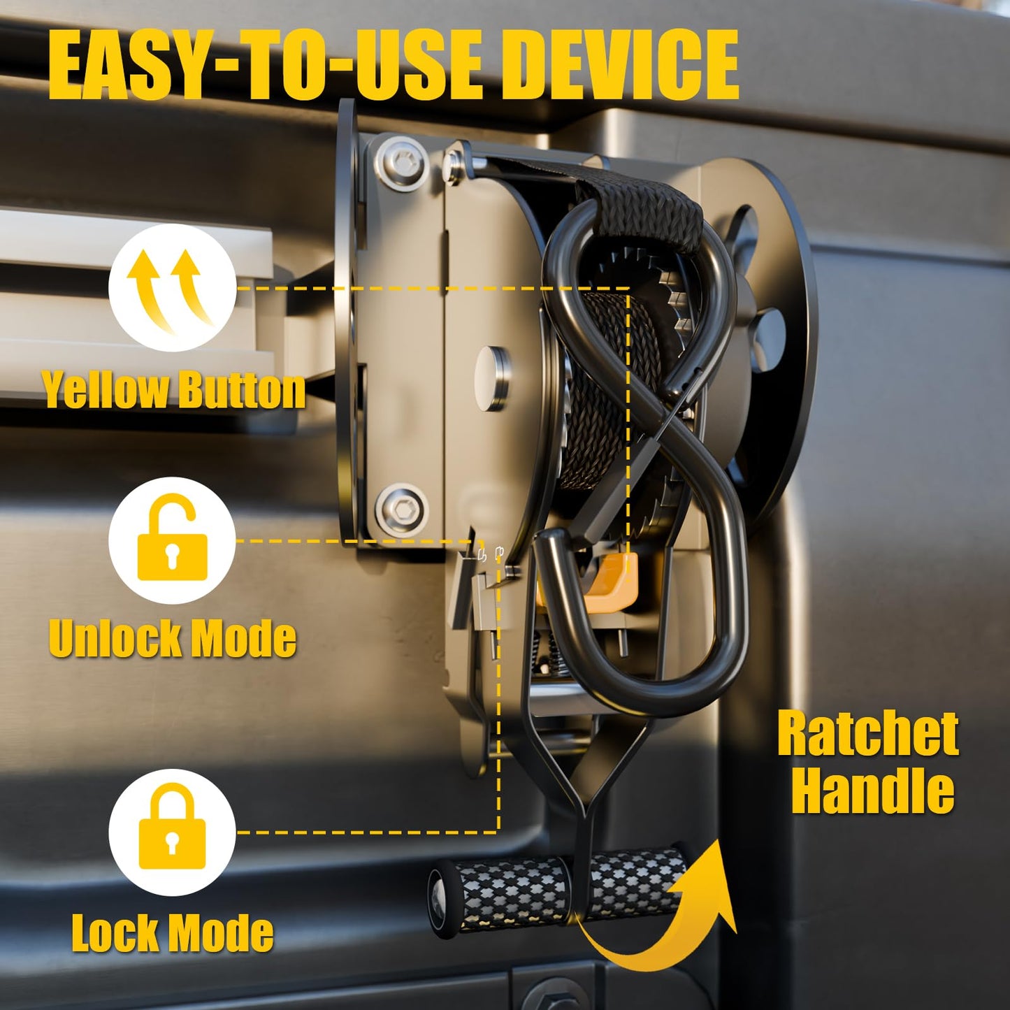Maxzina Retractable Ratchet Straps Bundle with 2022-2026 Ford Maverick Side Bed Molle Panel Truck Bed Panel Rear Storage Organizer Replacement for 2025 Ford Maverick Accessories