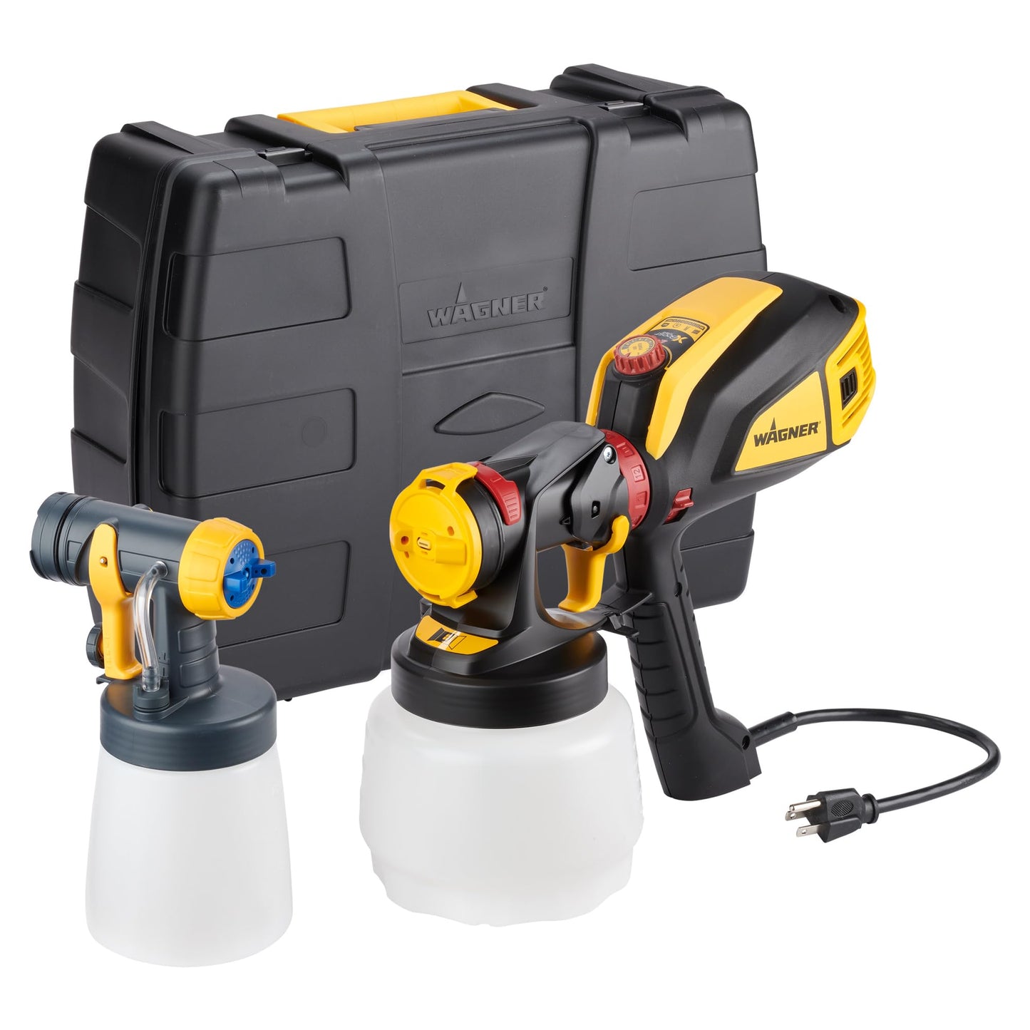 Wagner Spraytech 02419307 FLEXiO 595 Handheld HVLP Paint Sprayer, Sprays Most Unthinned Latex, Includes Two Nozzles - iSpray & Detail Finish Nozzle, Complete Adjustability, Lightweight Design