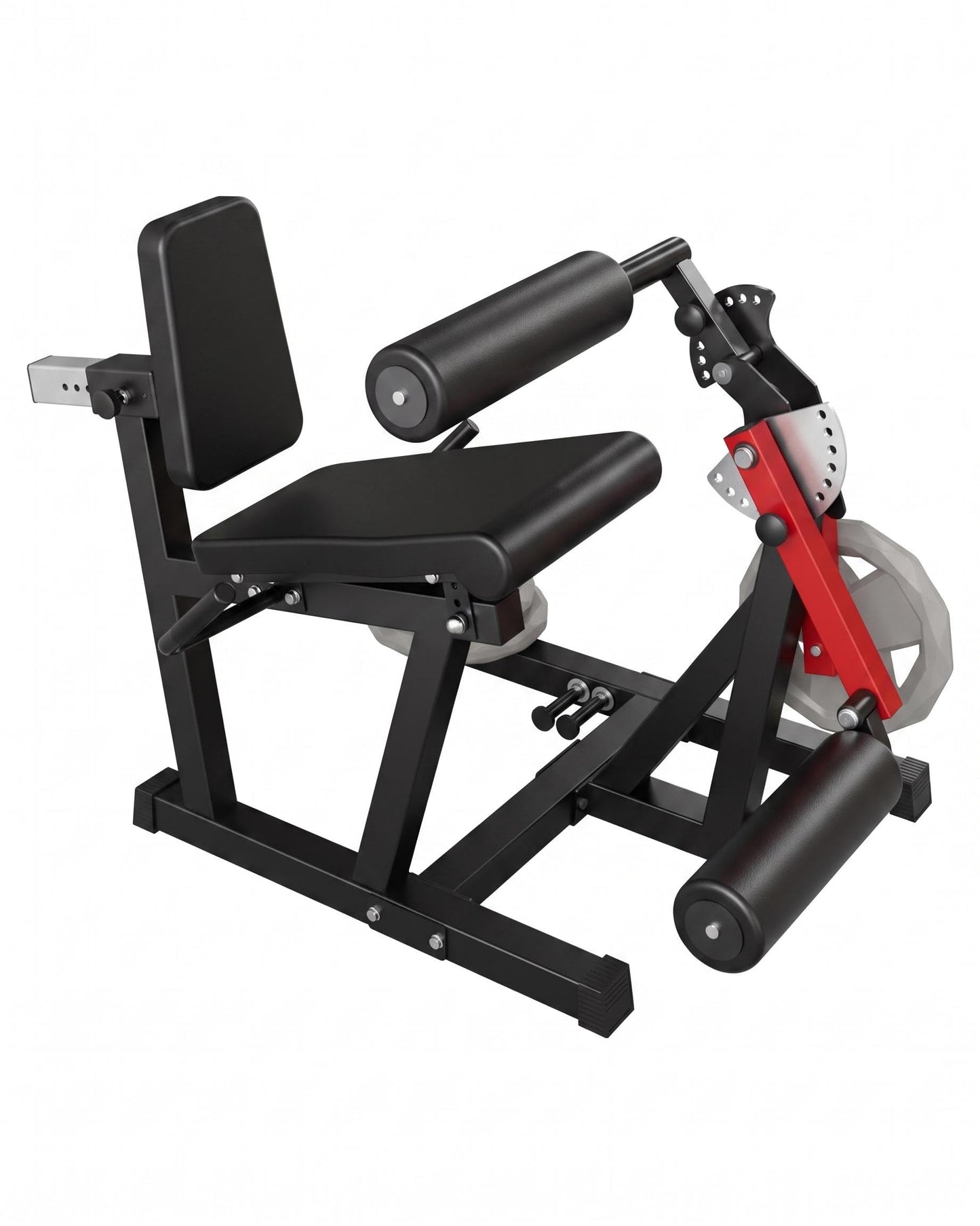 Leg Extension and Curl Machine, 4-in-1 Leg Developer & Hip Thrust Machine for Home Gym, Seated & Single Leg Curl, Plate Loaded Lower Body Strength Equipment, Fits 1" & 2" Plates, 700LBS