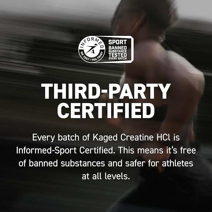 Kaged Creatine HCl Powder | Lemon Lime | Muscle Building & Recovery | Patented Creatine Hydrochloride Formula | Vegan, Gluten Free, Easily Digestible | Supplements for Men & Women | 75 Servings