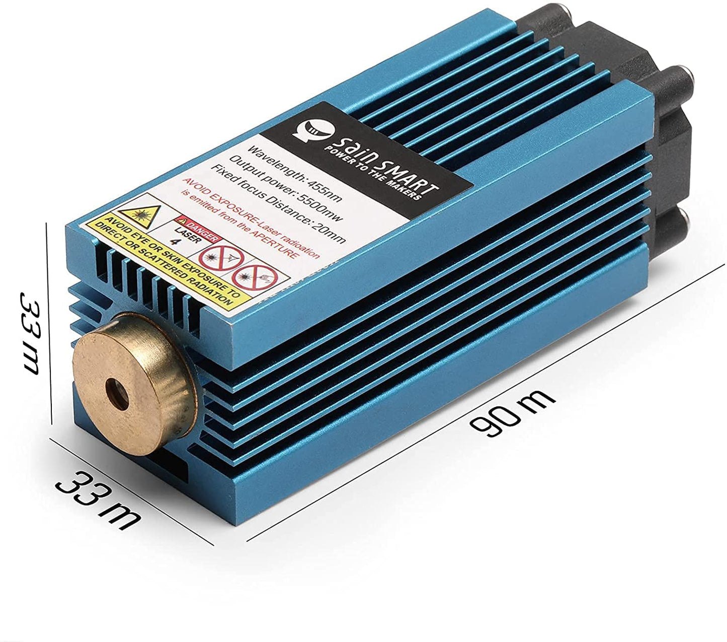 Genmitsu FL55P 5.5W Fixed Focus Laser Module Kit for Genmitsu 3018-PRO, ProverXL 4030, Cubiko CNC Router Machine