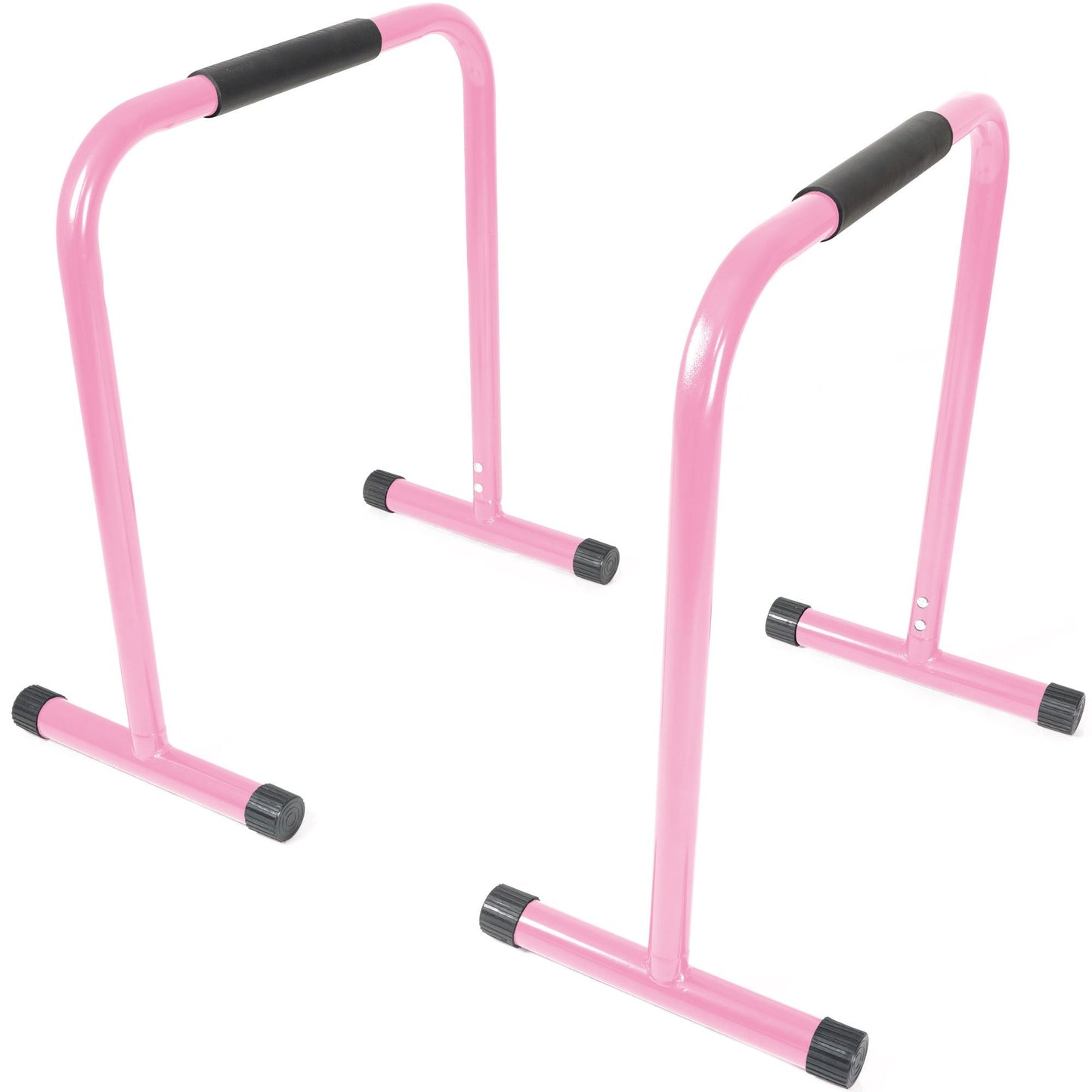 Titan Fitness Pink Dip Stand Station, Adjustable Height Upper Body Stabilizer Parallettes, Rated 300 LB for Tricep Dips, Pull-Ups, Push-Ups, L-Sits