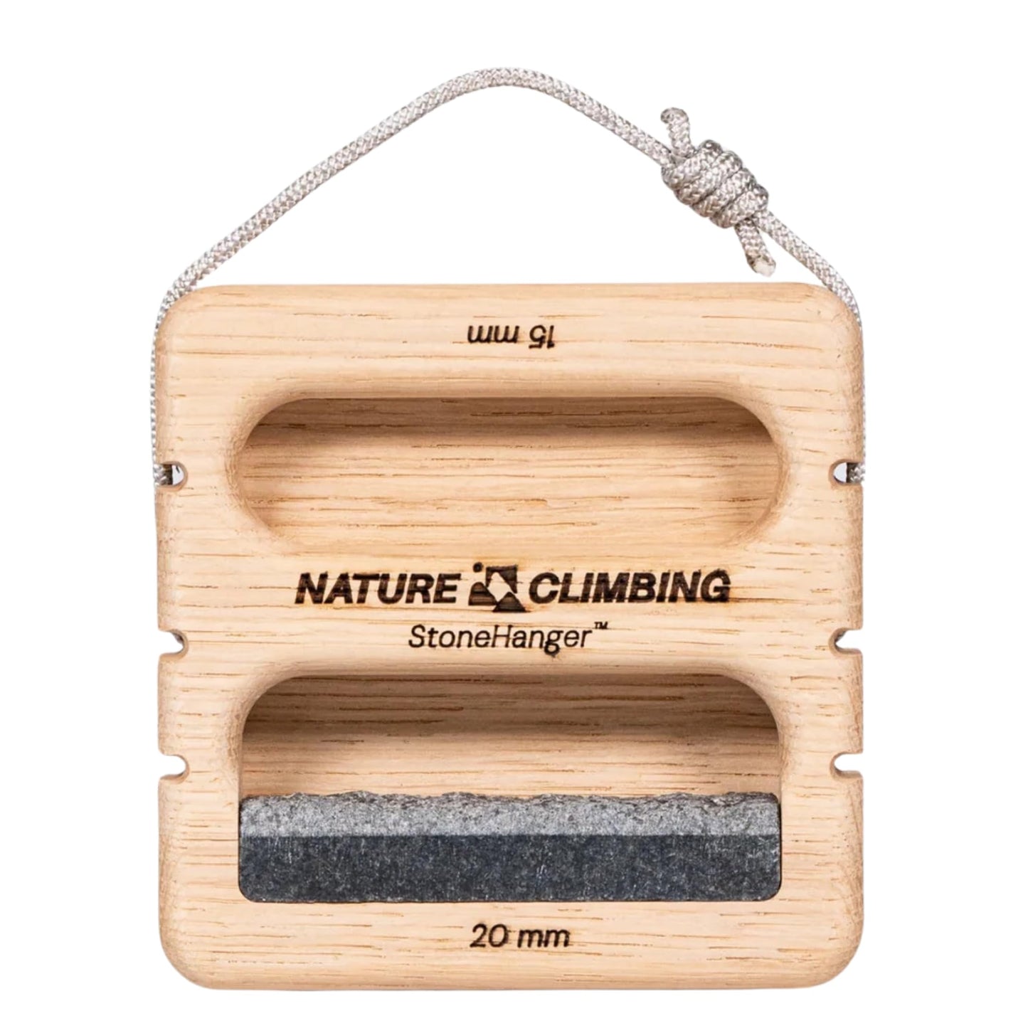 Nature Climbing Stone Hanger Portable Hangboard – Real Rock Texture, 6/10/15/20mm Edges | Finger Strength Training, Crimp & Pinch Board for Rock Climbing & Bouldering