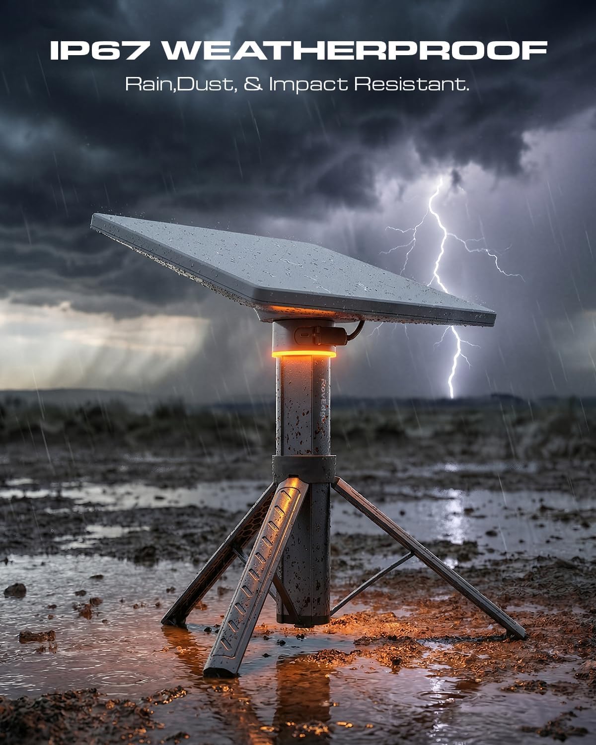 ROVEDGE MK-1 Starlink Mini Battery | 189Wh Portable Power Station with Built-in Tripod Stand | IP67 | 60s Deploy for Overlanding, RV & Field