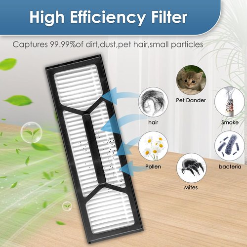 (6 Pack) Omni S1 Pro Replacement HEPA Filters Compatible with Eufy Omni S1 Pro Robot Vacuum Cleaner, Filters Accessories Kit