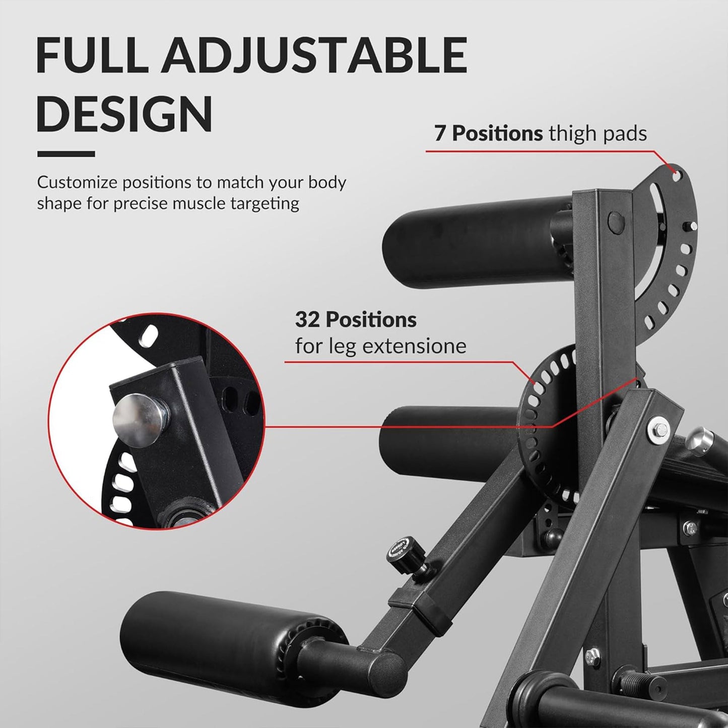 BalanceFrom Strength Training Machine, Adjustable Multifunctional Fitness Equipment for Home & Gym – Seated & Lying Leg Extension Curl