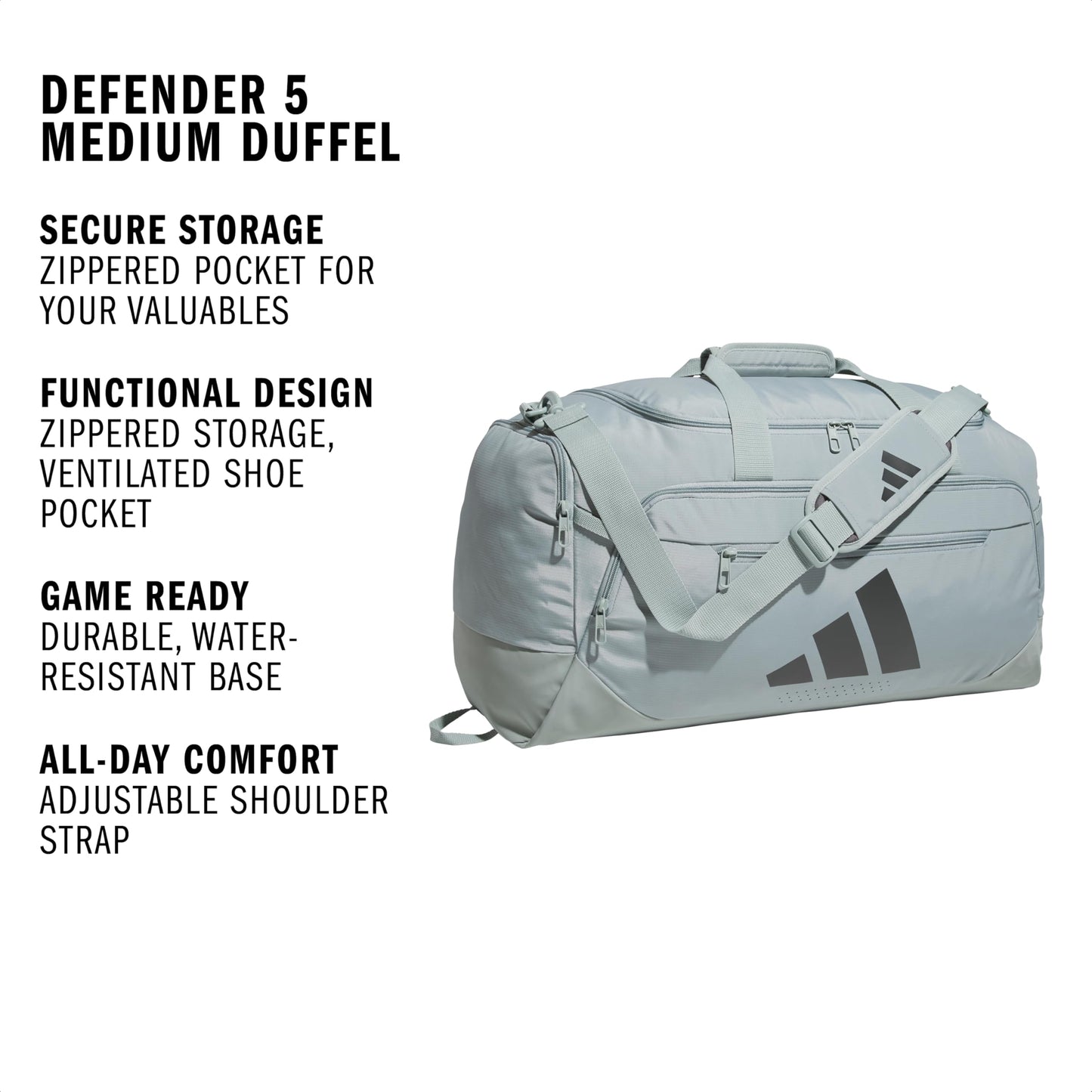 adidas Defender 5 Duffel Bag – Premium Duffle for Sports, Gym & Travel