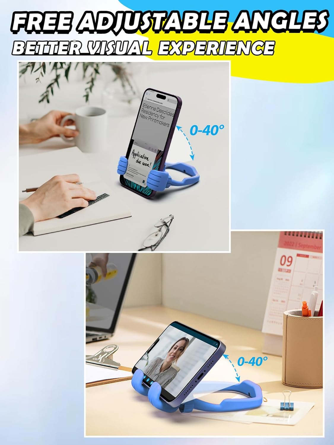 CALDEVER Gifts for Teens Boys Girls Mom Gift for Mothers Day Cell Phone Stand: Upgrade Adjustable Thumbs Up Lazy Phone